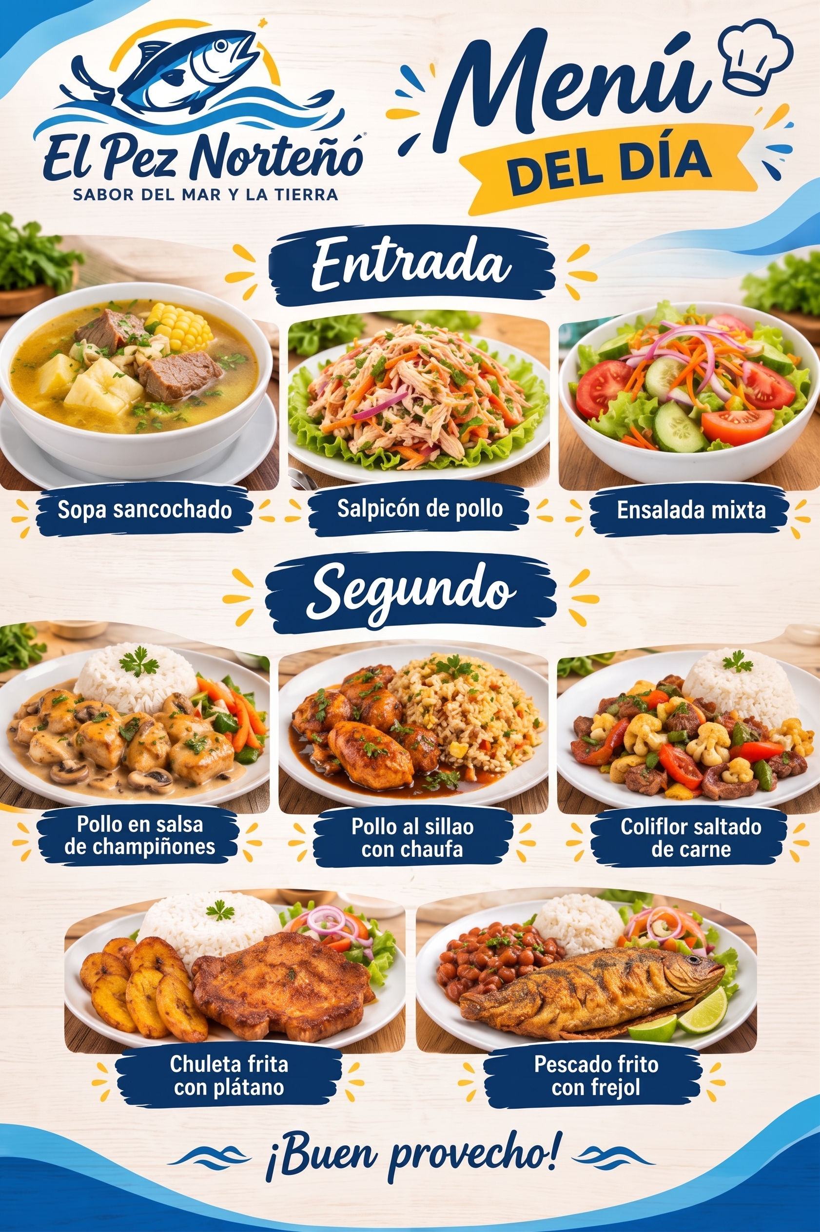 Menú Marino y Ejecutivo